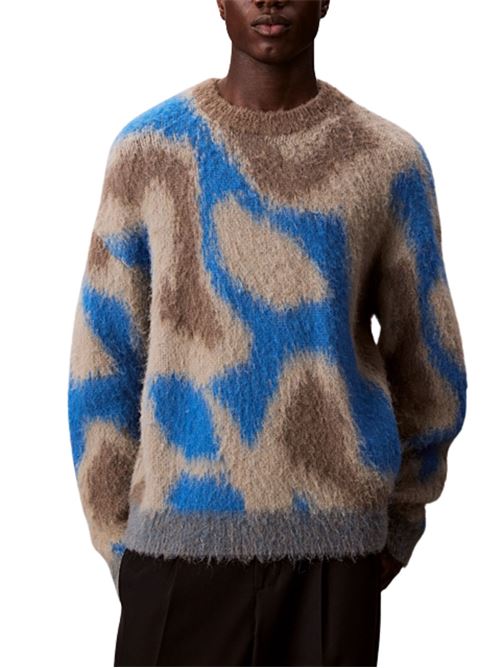 Maglione in alpaca spazzolato fantasia Calvin Klein | LV04LD312G8SQ